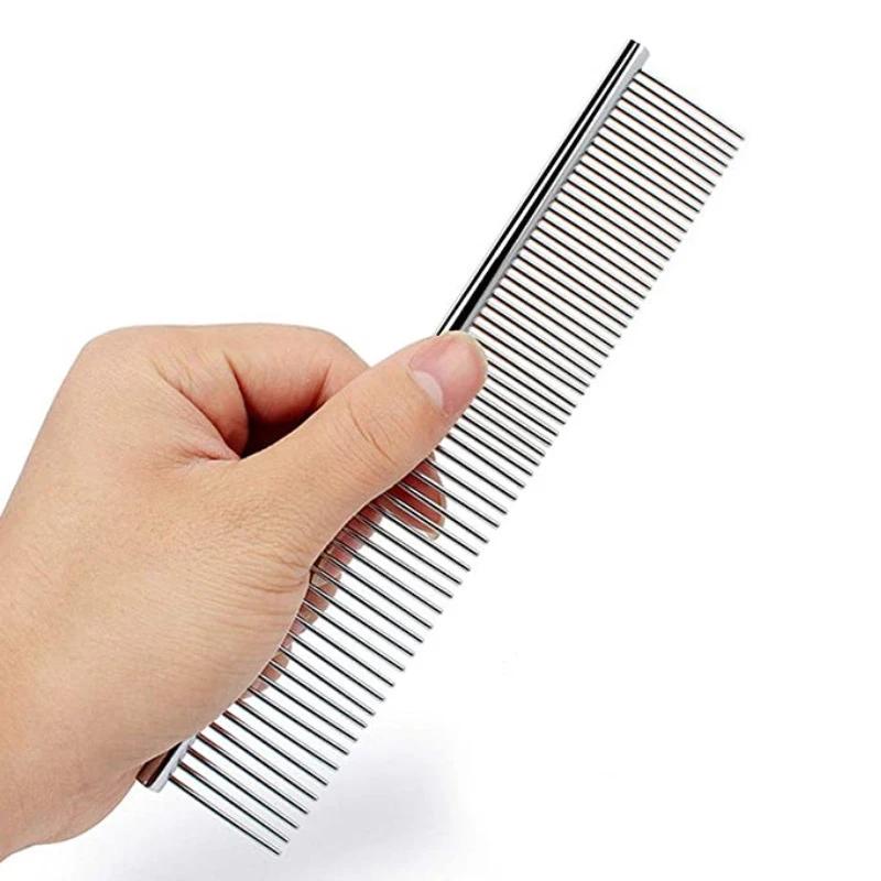 Pet Grooming Combs Stainless steel Brush For Puppy Dogs Cat Boundary Knot Massage Tools Professional  Cat Hair Cleaning Combs