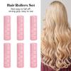 6pcs Hair Rollers Aluminum Sheet Thermal Lengthening Hair Roller Hair Styling Tools For Bangs Medium Short Hair