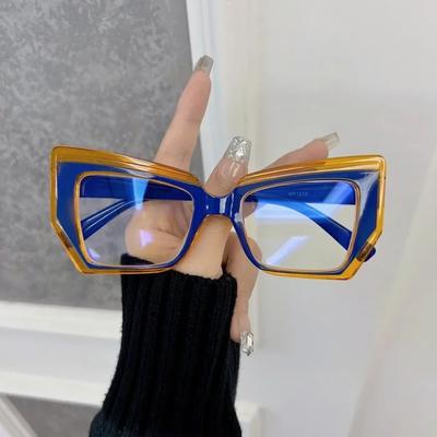 Retro Square Light Eyeglass Frame Women Men Transparent Unisex Glasses For Female Male