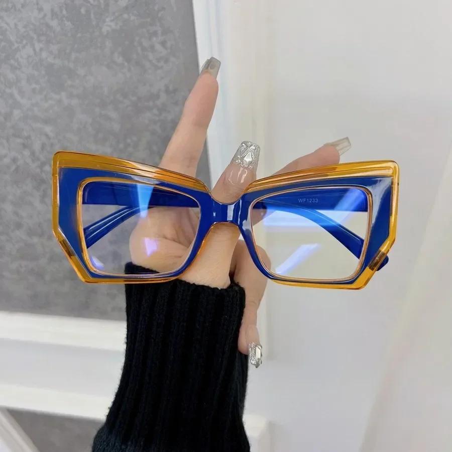 Retro Square Light Eyeglass Frame Women Men Transparent Unisex Glasses For Female Male