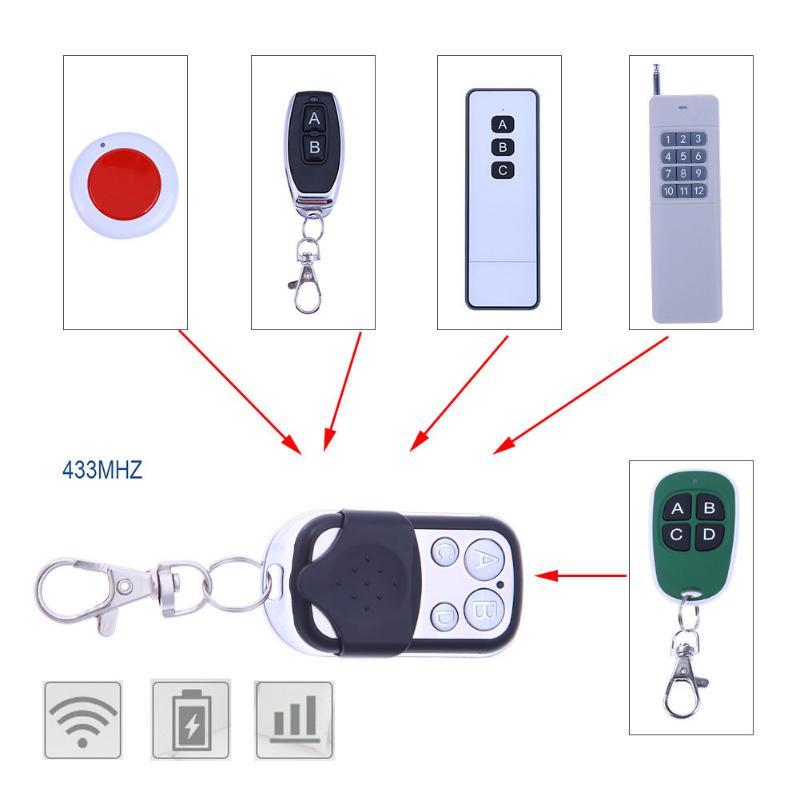 Universal Electric Gate Garage Door Remote Control Fob DC12V Key 433mhz x1 S7F4