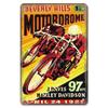 Segni Metallici Vintage Pin Up di Motociclette per Decorazione Man Cave Bar Garage