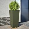 VidaXL Planters 2 Pcs Olive Green 35x35x75 Cm Steel, Outdoor Planter, Flower Box, Garden Box, Planter 851087