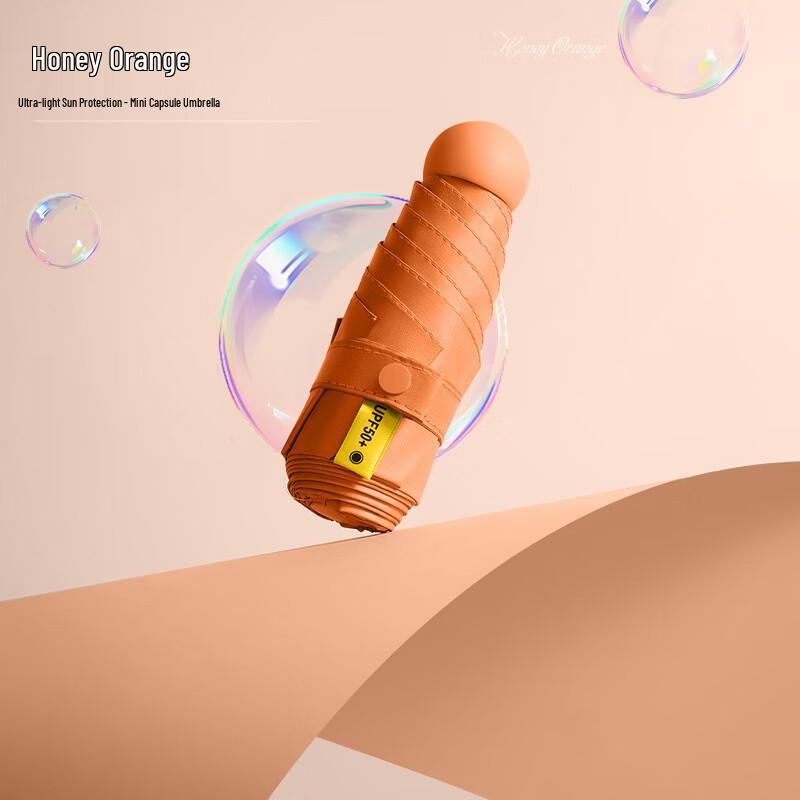 Jingxin UV Protection Portable 5-Fold Capsule Umbrella 6 Rib