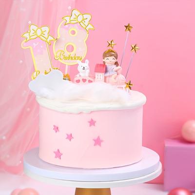 Décorations d'anniversaire sauvages 10 pièces Cartes à insérer pour gâteau numéro Bleu Décoration de maison pour fête de filles