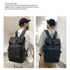 2025 New Simple Solid Color Men's Backpack Casual Travel Shoulder Bag Computer Laptop Rucksack Portable College Student Book Bag