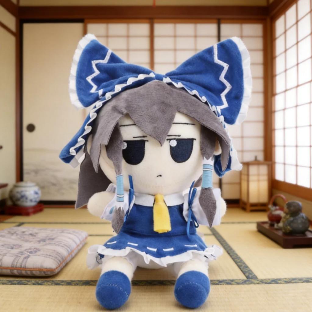 Lovely Plush In Stock fumo×fumo TouHou Project Reimu Stuffed Doll Hakurei Reimu Kawaii Gift Kid Birthday Xmas Gifts Home Decor