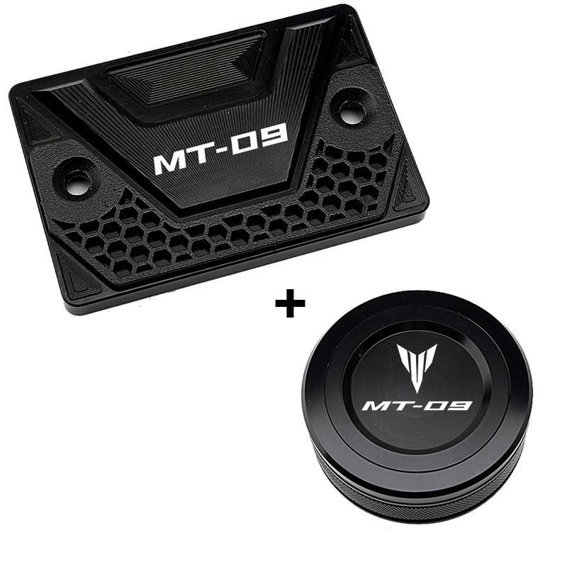 For Yamaha MT-09 MT 09 Mt09 FZ09 2014- (not for ) Motorcycle Parts Front and Rear Brake Fluid Tank Cap Reservoir