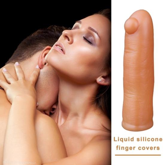 Masážní přístroj s návlekem na prst na bod G Tekutý silikonový návlek na prst s hrbolkem pro klitoris Stimulace prsou Sexuální hračka pro dospělé pro pár