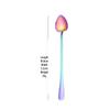 ZISIZ Stainless Steel Heart-shaped Iridescent Spoon Set