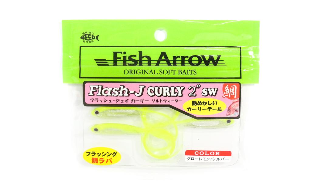 Fish Arrow Soft Lure Flash J Curly SW 2 Inch 5 Piece per pack #137 (2602)