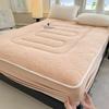 Thickened Imitation Lambswool Winter Fitted Sheet Solid Color Warm Plush Bed Sheets Queen Size Single Double Mattress Protector