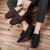Hot-Selling Doudou Shoes Men'S Leather Comfortable Driving Shoes Single Shoes Casual Men'S Shoes One Piece