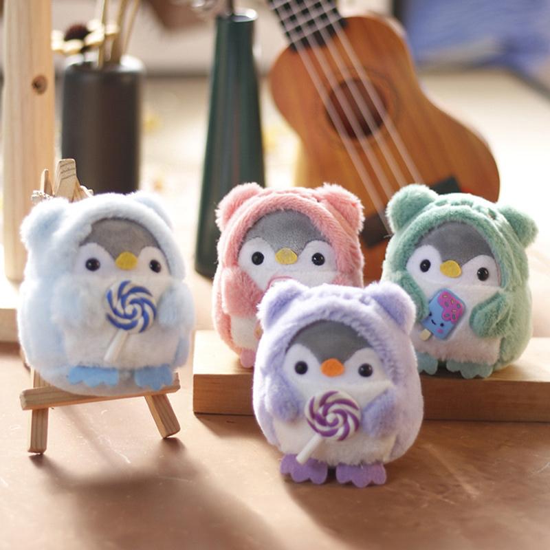 Cute Cartoon Lollipop Penguin Stuffed Plush Dolls Toys Key Ring Bag Pendant Accessries Gift