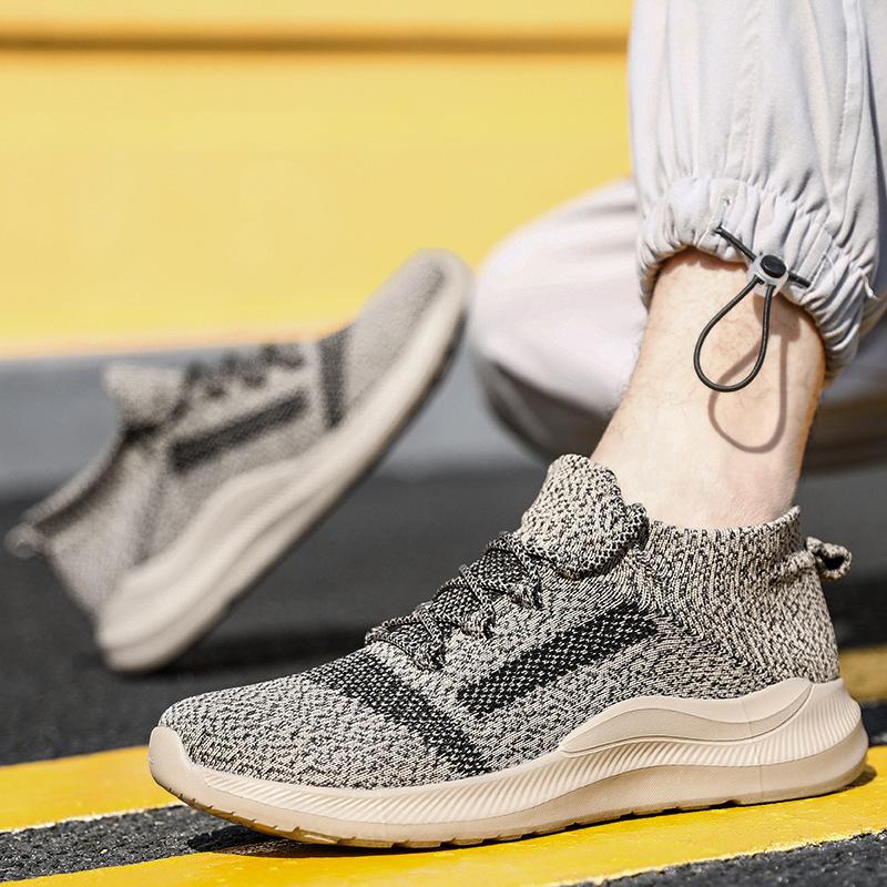Spring and Summer New Men's and Women's Trendy Shoes Flying Woven Youth Mesh Sports Casual Shoes Couple Sports Shoes Lazy Shoes