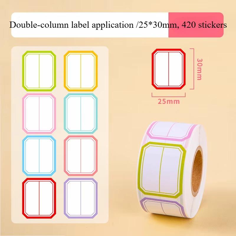 800/500/400pcs roll Colorful Waterproof Self Adhesive Labels Name Tags for Bottles Handwriting Notes Spice Stickers