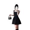 New black French suspender waist summer small black dress temperament dress small Hepburn slim skirt