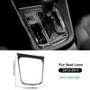 Real Soft Carbon Fiber Sticker Car Gear Shift Frame Panel Trim Interior Accessories For Seat Leon MK3 2013 2014 2015 LHD RHD