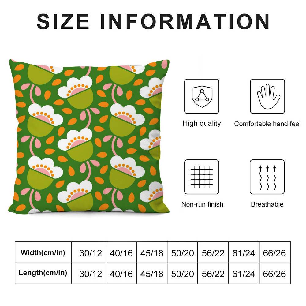 Luxury Pillow Case Sofa Living Room Bedroom Double-sided Printing Brand O-Orla Kiely Square Cushion Nap Time Pillow Case