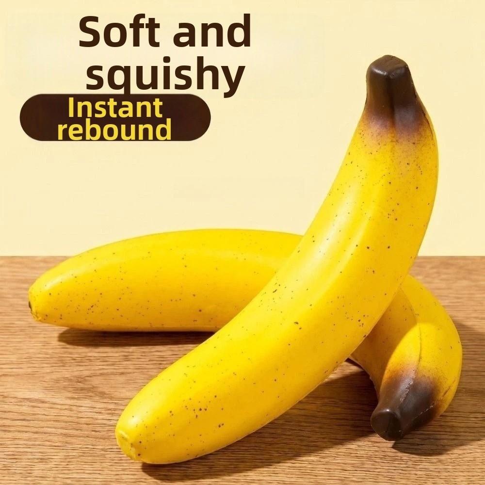 Soft Banana Squeeze Toy Realistic Fruit Shapes Decompression Pinch Toy Birthday Gift