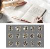 30 Pcs PET Laser Gold Theme Stickers Handbook Theme Stickers DIY Scrapbook Material Decoration Stickers Numbers