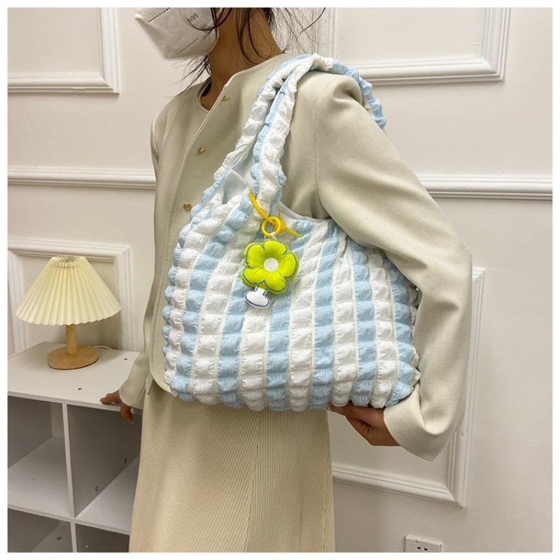 Женская сумка в клетку с изображением иностранного газа и пузыря — фото 15