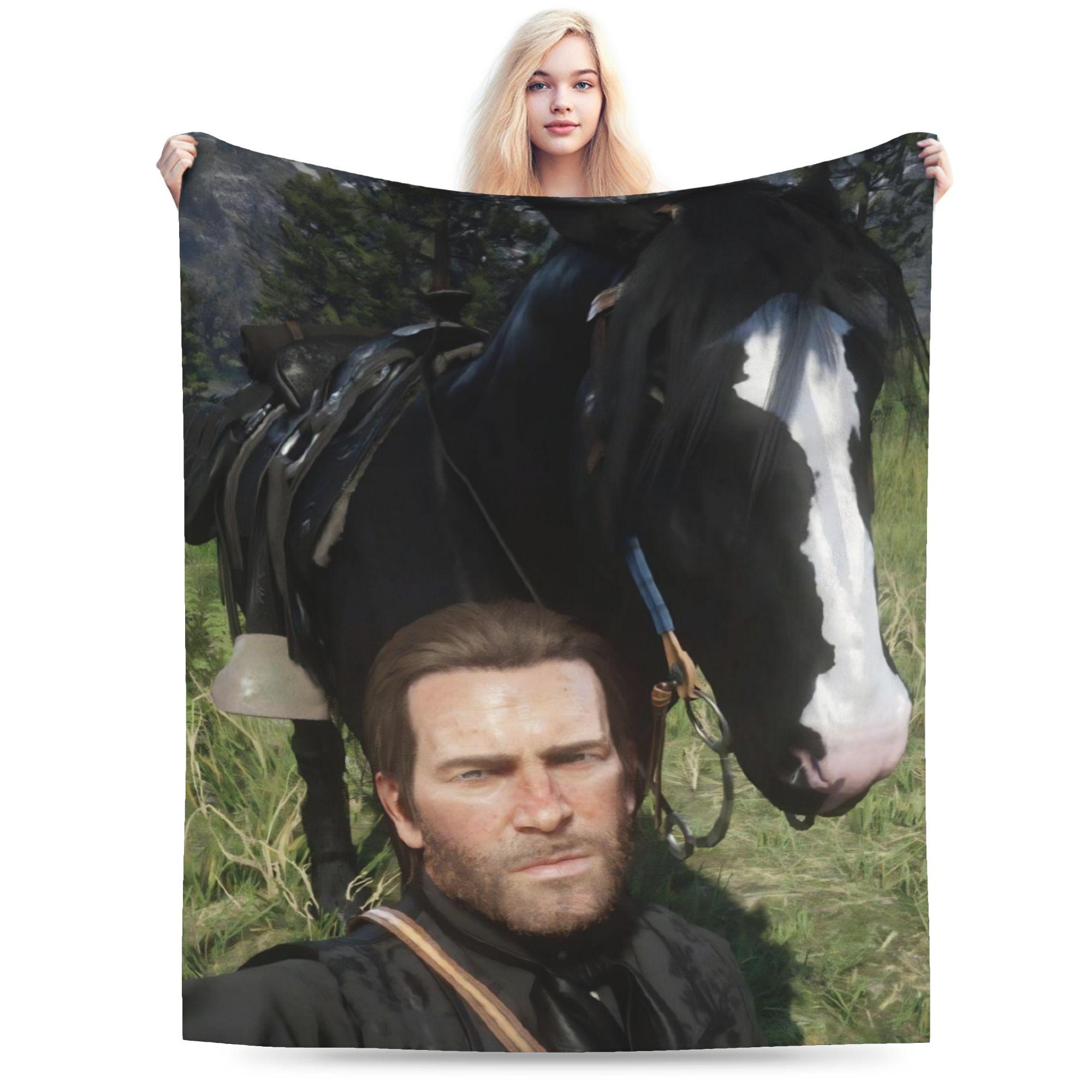 

Arthur Morgan Cattle Fleece Throw Blanket RDR2 Game Blankets for Sofa Car Warm Bedspread 200x150cm