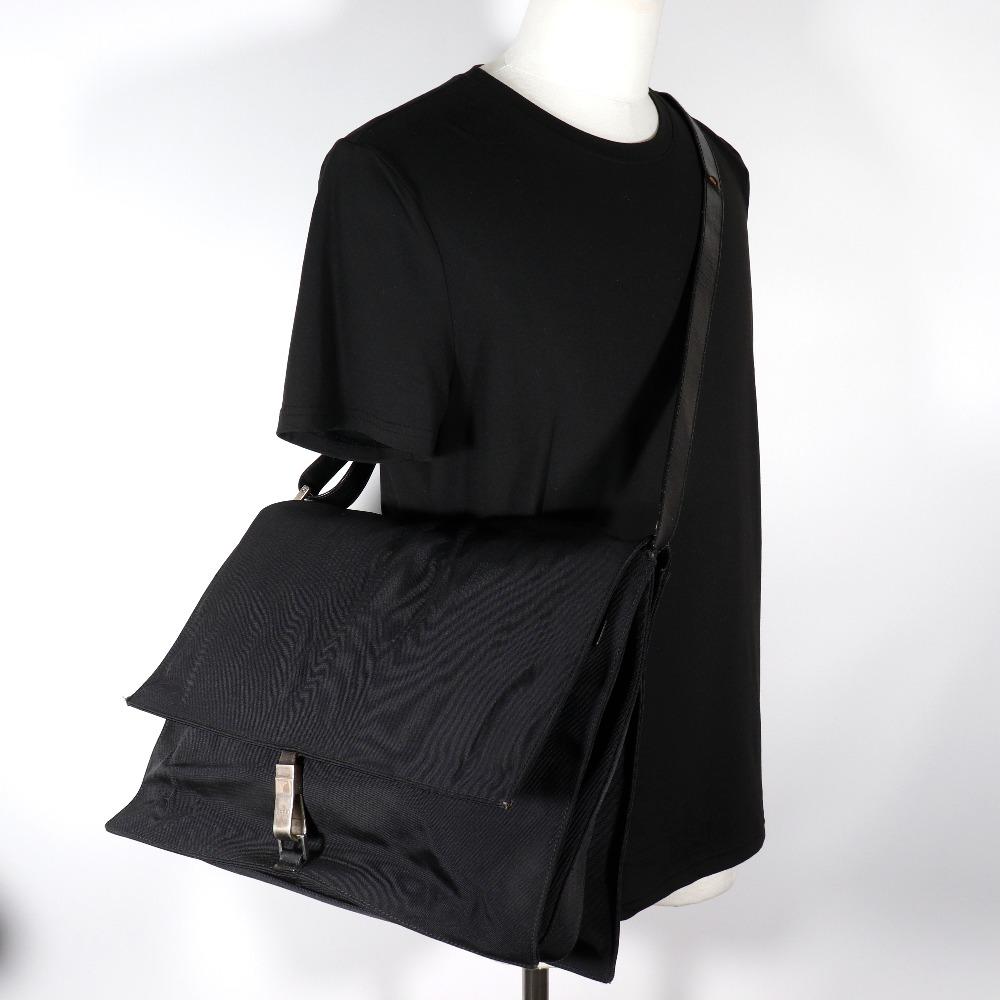 Gucci Shoulder Bag Black Nylon Canvas Unisex Used