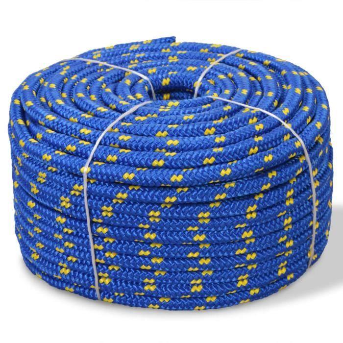 VidaXL Corde de bateau Polypropylène 18 mm 50 m Bleu