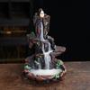 Resin Crafts Backflow Aromatherapy Furnace Creative Resin Alpine Flowing Water Backflow Incense Burner Home Relief Decoration