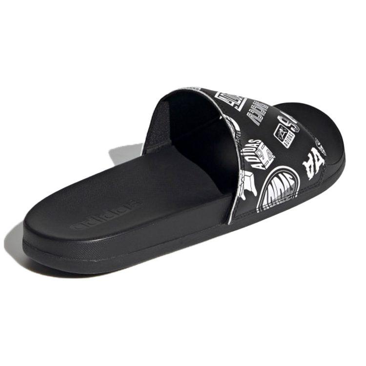 Adidas Adilette Comfort Slide 'All Over Logos - Black' FZ1750