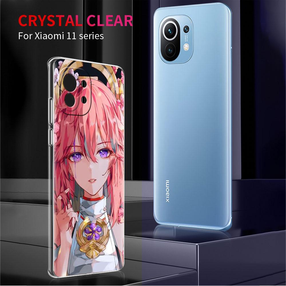 Genshin Impact Raiden Shogun Baal Clear Case For Xiaomi Mi Poco X3 NFC M3 Pro F3 F1 11 Lite 12 Note 10 11T 9T Phone Cover