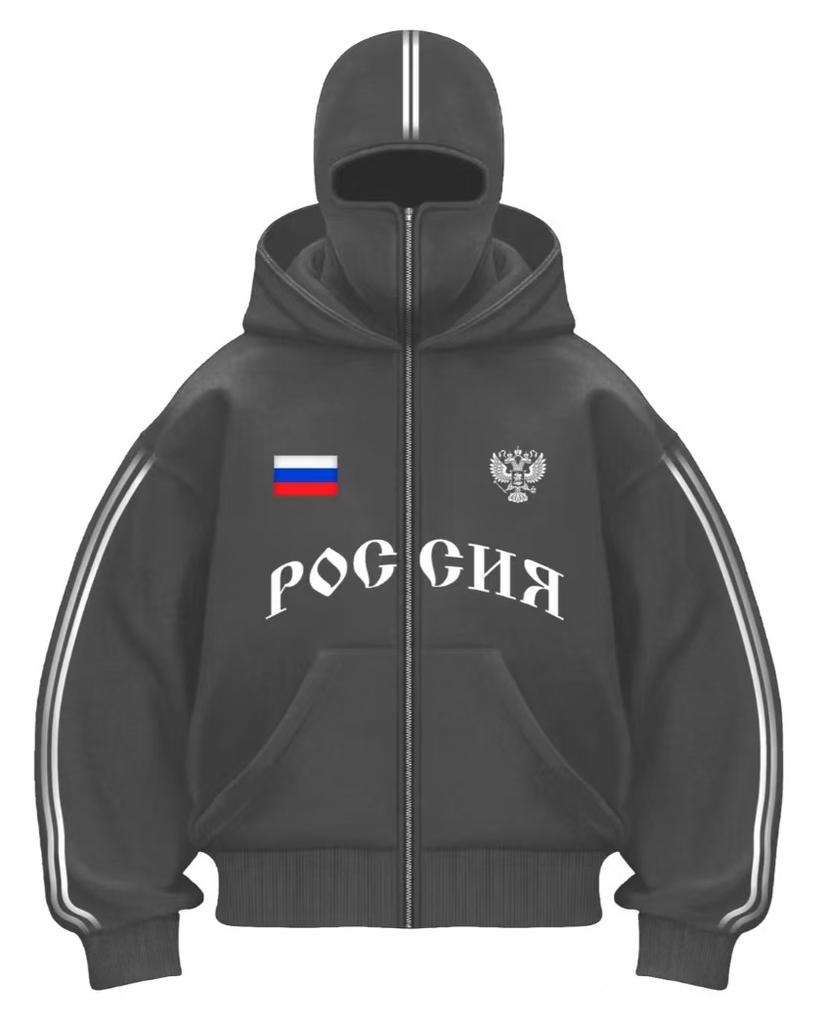 Women Men Hoodies Plus Velvet Double-hat Design Hooded Sweater Autumn and Winter New Men's and Women's Loose Y2K Sweater