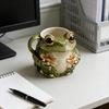 Taza de Resina Divertida para Regalo Diseño de Ranas Capacidad de 11 oz Taza para Beber Adecuada para Mantenimiento Fácil y Uso a Largo Plazo en el Día a Día