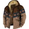 New Risk-Free Digital Printing Men'S Fleece Zipper Cardigan