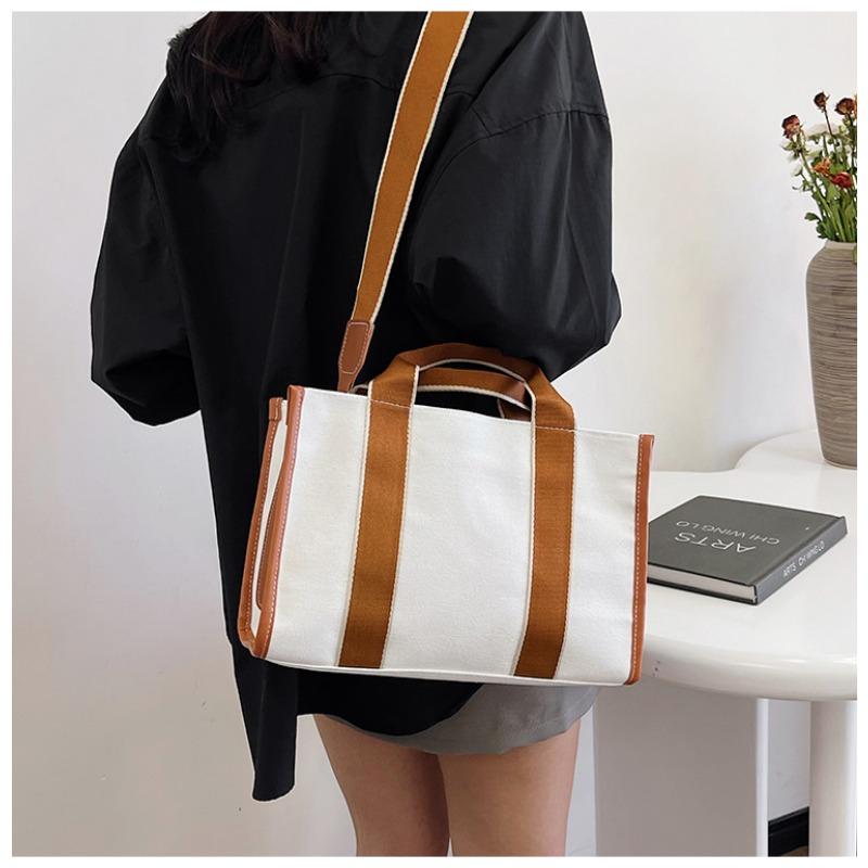 Mode Canvas Tasche Koreanisch Instagram Große Kapazität Handtasche Damen Pendler Schulter Crossbody Tragetasche