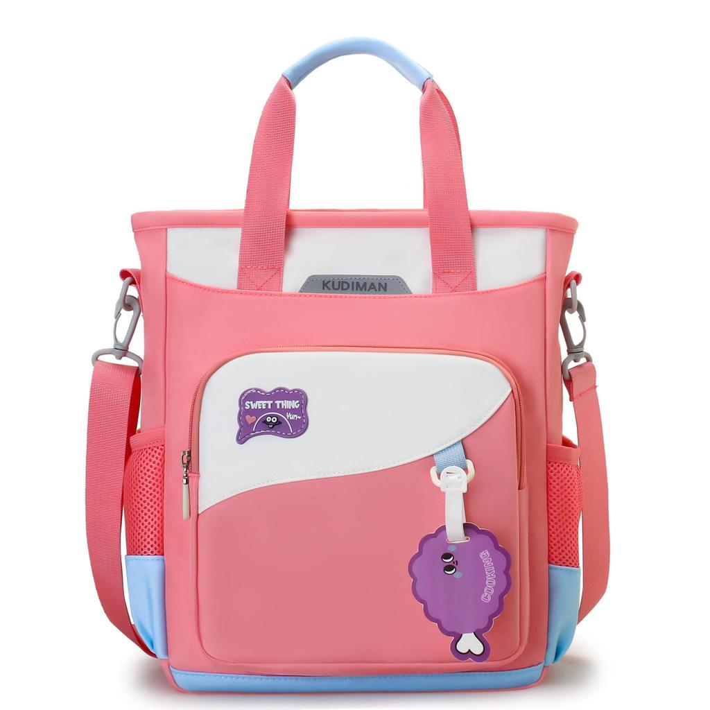 Cool Dyman Student Backpack - Versatile, Large-Capacity, Hand-Carry, Double/Single Shoulder, Crossbody Bag for Campus & Tutoring.