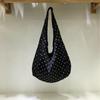 Korean Cute Girl Age-reducing Polka Dot Bag Niche Large-capacity Casual Shoulder Canvas Tote Bag