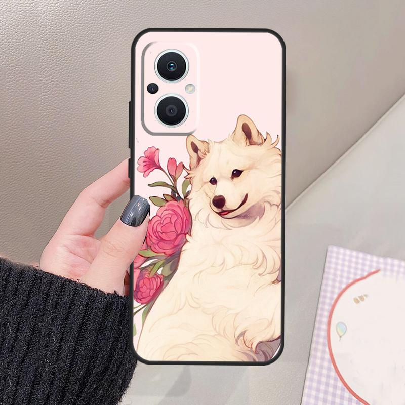 

Samoyed Puppy Funda For OPPO Reno 12 14 13 11 10 Pro 11F 12F 13F 14F 7 8 Lite OPPO Find X6 X5 X8 X9 Pro Case OPPO Reno10 5G