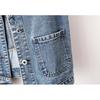 Trendy Striped Denim Vest Women Short Jacket Slim Fit Casual Spring Fall Fashion