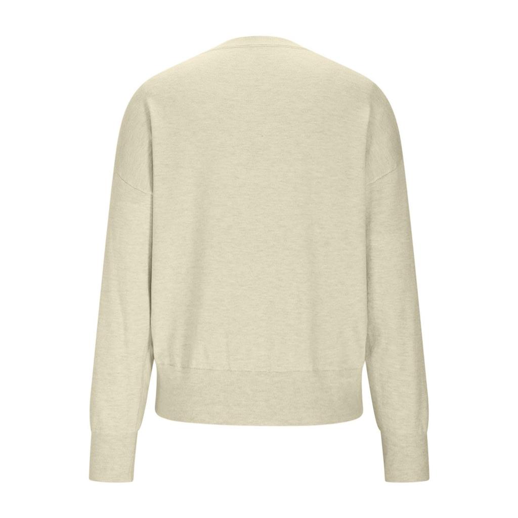 Women's Fashion Round Neck Pullover Sweater Casual Versatile Solid Color Knit Top