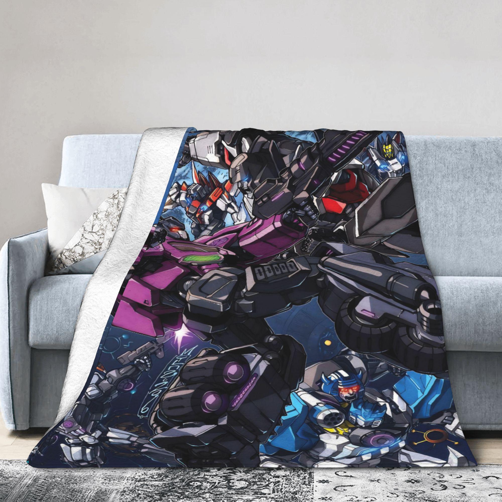 

Warm Soft BlanketKids Travel Transformered Cartoon Throw Blanket Flannel Bedspread For Couch Bed Funny Sofa Bed Cover 75cmx90cm