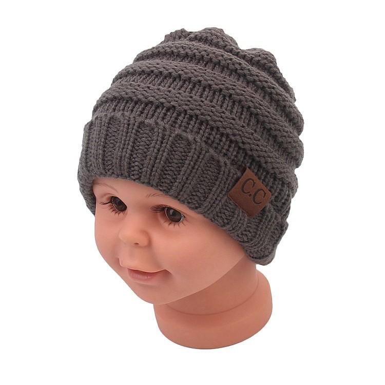 Trendy Kids Knitted Hat Soft Warm Yarn Beanie For Boys And Girls Winter Spring Fall