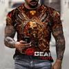 3D Printing T-Shirt Demon Weird Top Street Men's T-Shirt Skull O Neck Fashion Men's Top Short Sleeve Summer Men T-Shirt