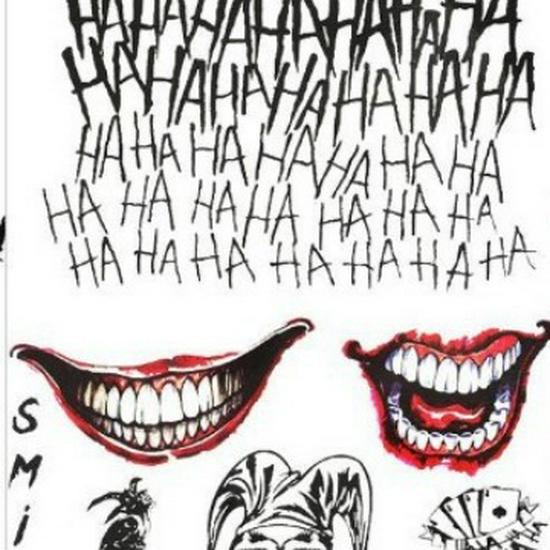 Halloween X-Men & Suicide Squad Tattoo Stickers: Harley Quinn & Joker Designs