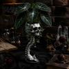Artistic Desk Accessory Gothic Skull Spine Planter, Resin Skeleton Planter Pot, Horror Halloween Personalized Gift for Goth Flower Vase, Spooky