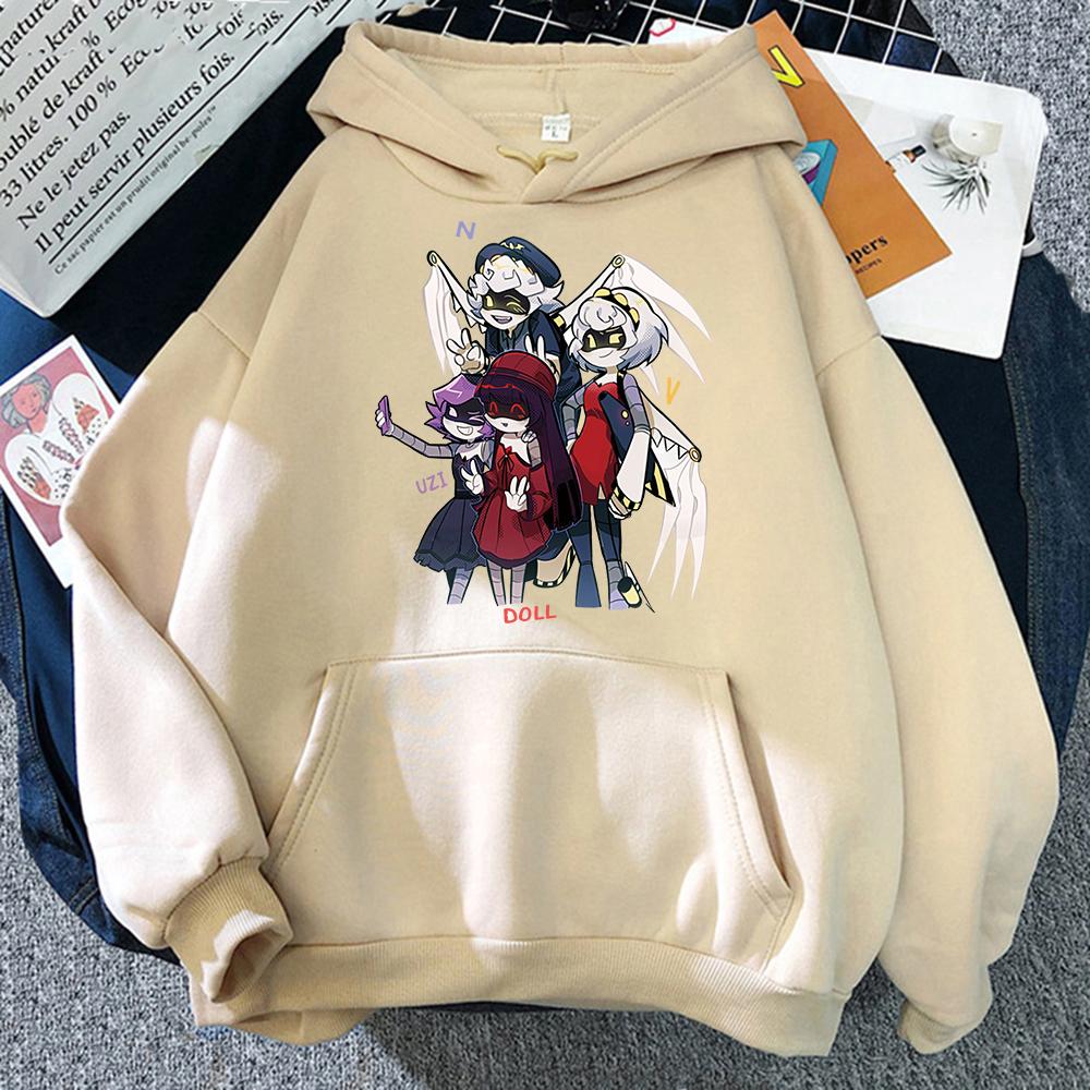 Murder Drones Uzi Doll N V Hoodie Damen Harajuku Kawaii Hoodies Unisex Anime Cartoon Streetwear Ästhetische Pullover Sweatshirts