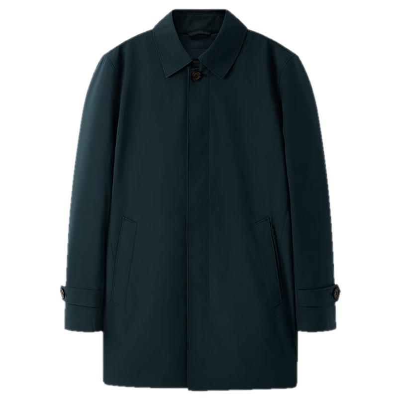 YOUNGOR Men's Detachable Goose Down Executive Trench Coat