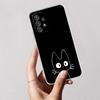 Funny Cute Cat Line Art Clear Phone Case For Samsung Galaxy A56 A57 A37 A55 A54 A36 A35 A26 A25 A17 A07 A52 A34 A73 A21s Cover