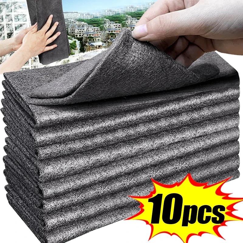Thickened Magic Cleaning Cloth Microfiber Glass Clean Towel Reusable Washable Lint-free Cleaning Rags for Kitchen Glass Car